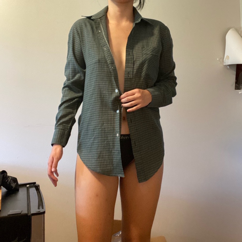 Cute green plaid shirt